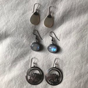 3 pairs of earrings